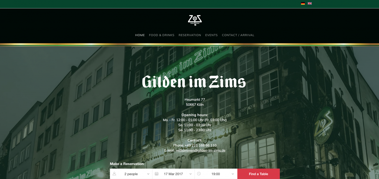 Neue Gilden im Zims-Website ist online