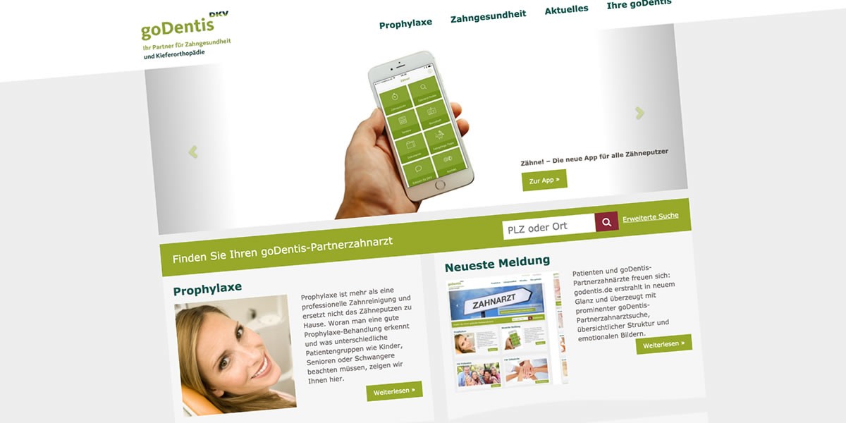 godentis Website mit WordPress